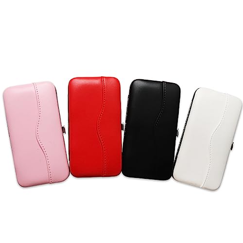 GSHLLO PU Leather Tweezer Storage Bag - Eyelash Extension Tweezer Case - Black