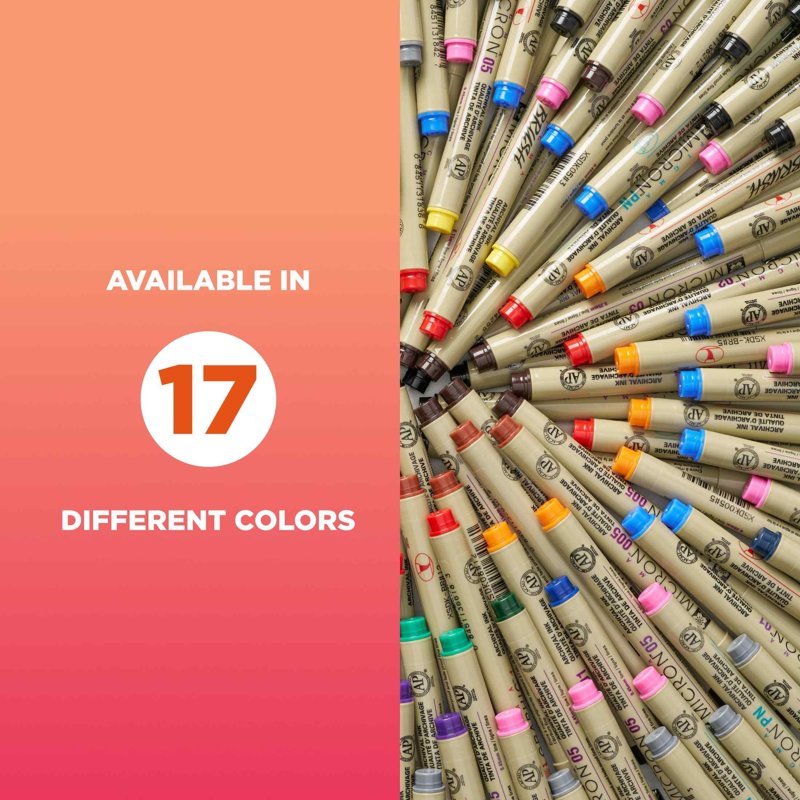 Assorted Fineliner Pens Set - Archival Ink for Drawing, Journaling & Art - 73 Pack