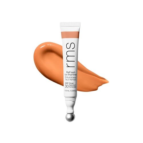 RMS Beauty Superbright Undereye Corrector ? 100% Mineral SPF 30 Sunscreen ? Brightening Eye Cream with Caffeine & Peptides ? Tinted Depuffing Metal Rollerball ? 0.4 fl oz