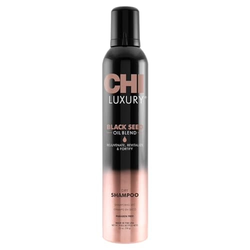 CHI Luxury Black Seed Oil Dry Shampoo, Hydrating Formula To Clean, Revitalize & Strengthen Hair, Sulfate, Paraben & Gluten-Free, 5.3 Oz