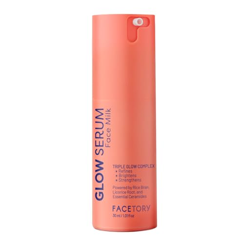 FaceTory Glow Serum Face Milk ? Hydrating Korean Skincare | Face Serum with Rice Bran, Licorice Root & Ceramides | Absorbs Quickly, Softens & Smooths Skin, 30ml