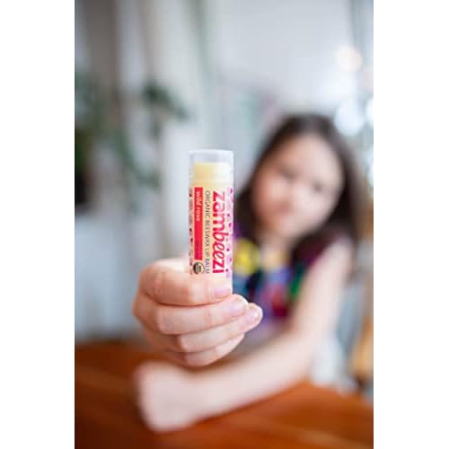 Zambeezi Fair Trade, Organic Beeswax Lip Balm - CORE 4 Pack (Wild Rose, Tangerine, Sweet Basil and Lemongrass) - Ethically Sourced