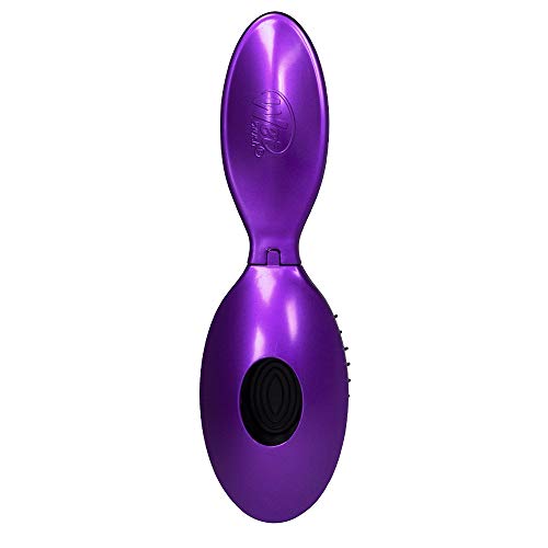 Wet Brush Mini Pop and Go Detangler, Exclusive Ultra-soft IntelliFlex Bristles, Purple, 1 Count