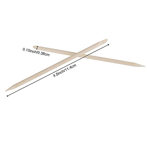 FUNSUEI 2000 PCS 4.5 Inches Orange Sticks for Nails, Double Sided Orange Wood Nail Sticks, Orange Wood Cuticle Sticks for Cuticle Pusher Remover Manicure Pedicure