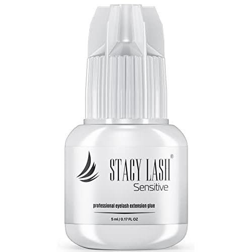 Extra Bonder for Lash Extensions 15ml + Sensitive Eyelash Extension Glue 5ml - Stacy Lash/Eyelash Extension Sealer/Reduces Lash Extension Glue Fumes / 1-2 Sec Drying time/Retention ? 8 Weeks