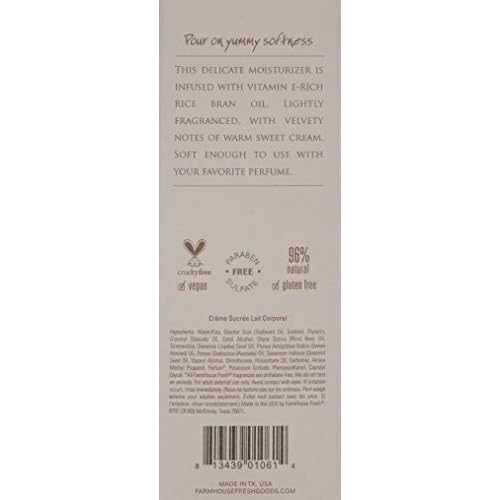 FarmHouse Fresh Sweet Cream Body Milk Travel Lotion, Sweet Cream, 2 fl. oz.