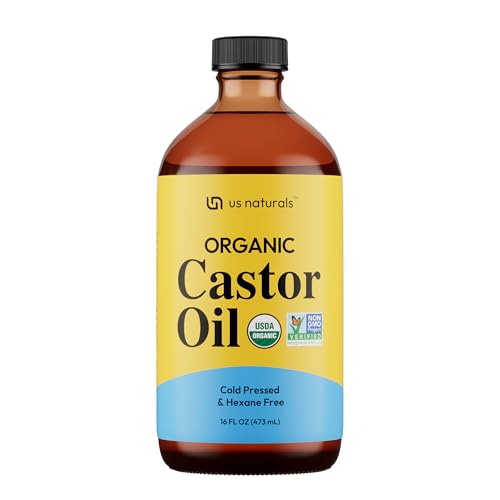 16oz Organic Castor Oil ? Glass Bottle ? USDA Certified Organic & Non-GMO ? 100% Pure, Cold-pressed, Unrefined, Hexane-free ? Premium Glow-Boosting Oil for Skin, Hair, Lashes, Nails & More
