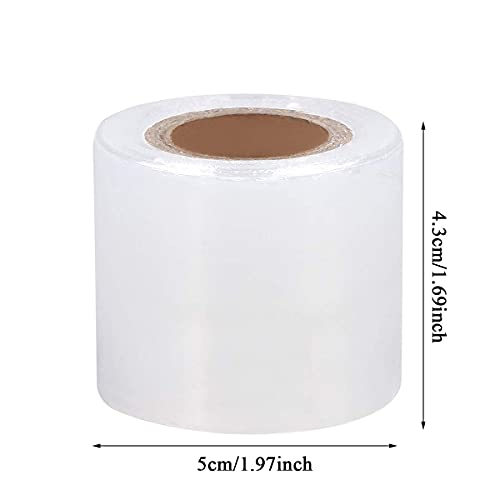 Disposable Eyebrow Tattoo Plastic Wrap Preservative Saran Barrier Film Microblading Supplies Lips Permanent Make Up Cling Wrap Cover Tape Roll Transparent 2 PCS