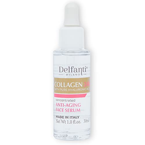 Delfanti Milano ? COLLAGEN 24K with pure HYALURONIC Acid ? Concentrated Anti-Aging Face Serum ? Made in Italy