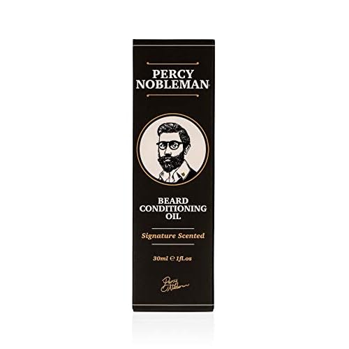 Percy Nobleman Beard Oil 99% Naturally Derived Signature Scented Blend. Beard Conditioning Oil With a Special Mixture of Quality Ingredients that Softens and Conditions your Facial Hair - 1 Fl Oz