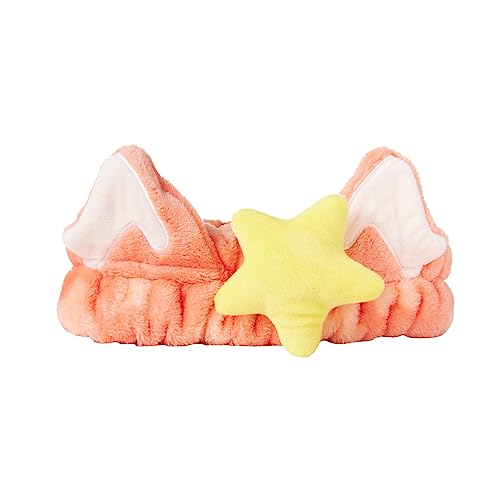 The Cr?me Shop 3D Teddy Headyband¢â - Plush SPA Headband with Stretchy Elastic Band for Comfortable Fit - Ideal for Hair Control during Beauty and Skincare Routines (RED PANDA)