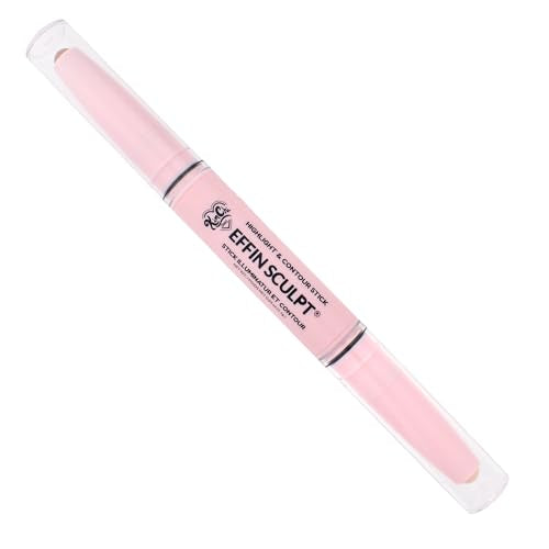KimChiChic Beauty Effn Sculpt Dual-Ended Highlight & Contour Stick, Creamy & Blendable Formula with Mango Seed Butter, Vitamin E & Sweet Almond Oil, Cruelty-Free, Light