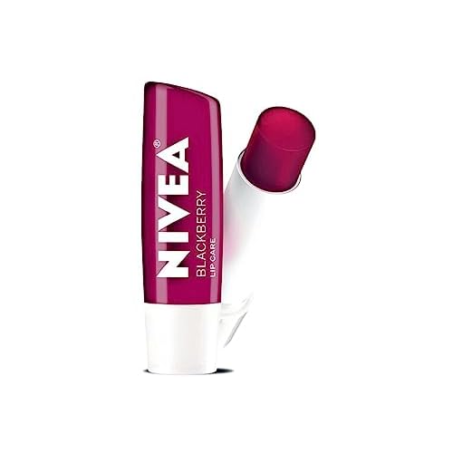 NIVEA Blackberry Lip Care, Tinted Lip Balm with Shea Butter, Nourishing Oils and Vitamin C & E, 3-in-1 Moisture, Repair (for Dry Lips) and Color, 0.17 Oz Stick