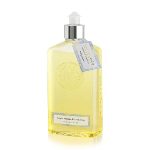 Mangiacotti Natural Kitchen Soaps Fragrant Plant-Based Concentrated Liquid Soap, 14.4-Ounce, Lemon Verbena