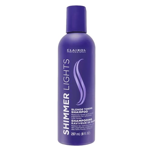 Clairol Professional Shimmer Lights Purple Shampoo| Neutralizes Brass & Yellow Tones | For Blonde, Silver, Gray & Highlighted Hair