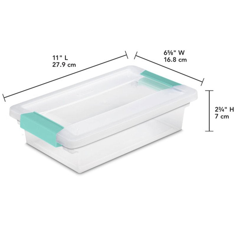 Small Clip Storage Boxes with Lids - Clear Plastic Organizer Set