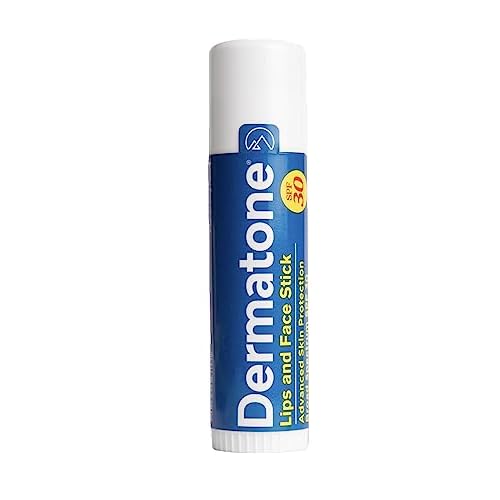 Dermatone Lips and Face Stick Stocking Stuffer | Advanced Skin Protection | SPF30, Moisturizing | Sooth & Replenish | Big Spot Stick 0.5oz