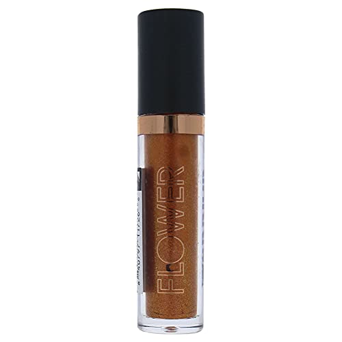 Flower Beauty Warrior Glitter Liquid Eyeshadow, LongLasting HighImpact Shimmer for Eyes, Cruelty Free Makeup, Flame, 0.13 Oz