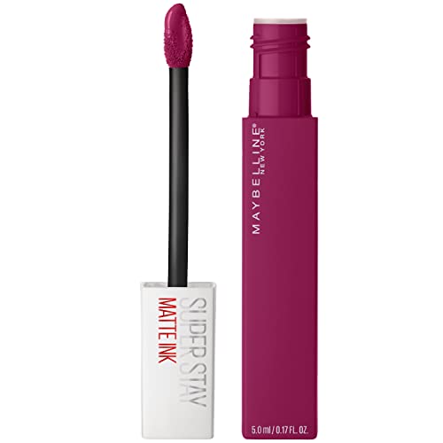 MAYBELLINE Super Stay Matte Ink Liquid Lipstick Cherry Brown Composer & Ruby Red Exhilarator, Long Lasting High Impact Color, Up to 16H Wear, 1 Count Each