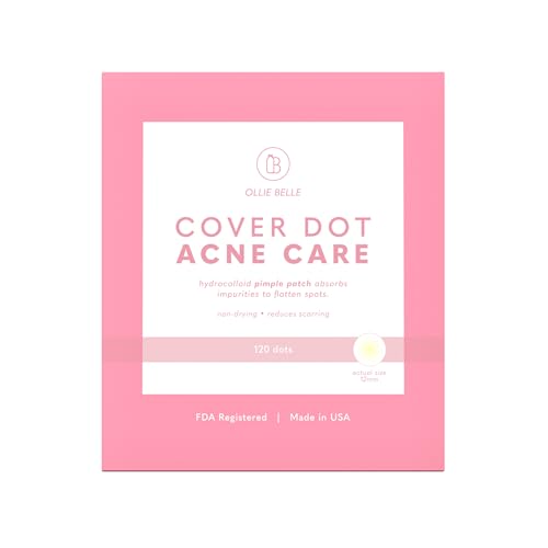 Ollie Belle Cover Dot Acne Care Skin Blemish Treatment with Hydrocolloid | Clear, Waterproof Patch (240 dots)