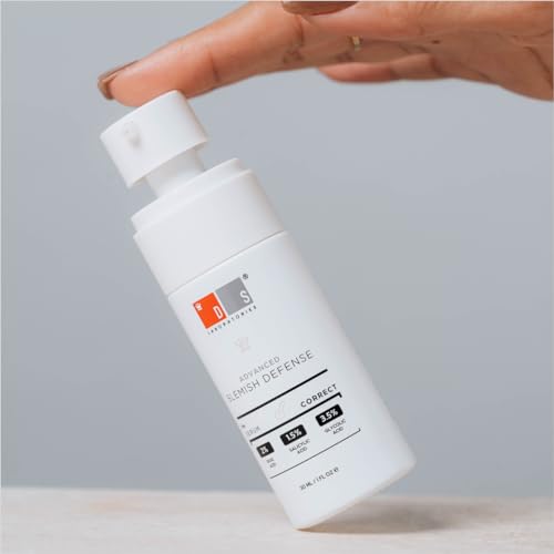 DS Labs Blemish Defense Serum, 30mL - Clarifying Serum for Blemish Prone, Aging Skin, With Salicylic Acid, AHA Blend, Oil Free, Vegan, Fragrance Free