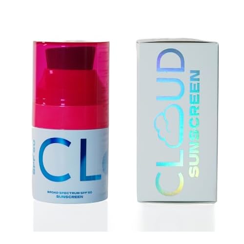CLOUD SPF 50 Brush on Mineral Lotion Sunscreen. No Messy Hands! Broad Spectrum Protection. Blends in CLEAR! Easy to Apply for Kids & Babies. Reef Safe + Moisturizing. CLEAN formulation.