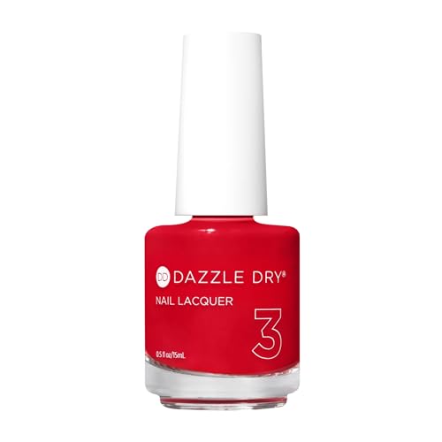 Dazzle Dry Nail Lacquer (Step 3) - Pep Rally - A bright tomato red with orange undertones. Full coverage cream. (0.5 fl oz)
