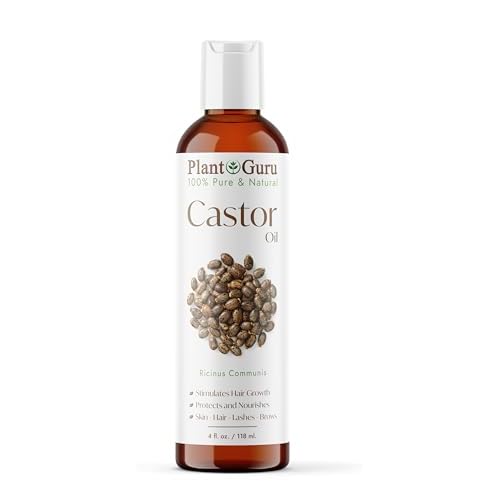 Castor Oil 4 fl. oz. Unrefined, 100% Pure Natural Hexane-Free, USP Grade, Hair Growth, Eyebrows and Eyelashes. Skin, Face and Body Moisturizer.