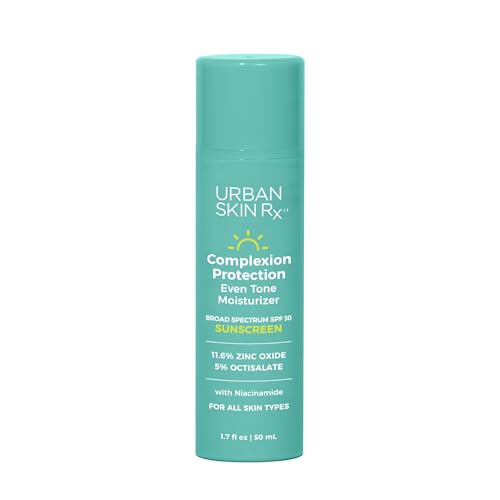 Urban Skin Rx¢ç Complexion Protection Even Tone SPF30 Moisturizer, Sheer, Lightweight, Non-Pore Clogging Cream Hydrates & Provides Sun Protection, With Squalane, Hyaluronic Acid & Vitamin E, 1.7 Oz