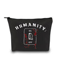 GJTIM Vampire Show Inspired Gift Humanity Switch Off TVD Zipper Pouch Makeup Bag Gift for Vampire Fans (Humanity Bag)