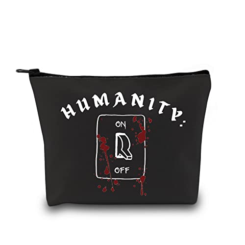 GJTIM Vampire Show Inspired Gift Humanity Switch Off TVD Zipper Pouch Makeup Bag Gift for Vampire Fans (Humanity Bag)