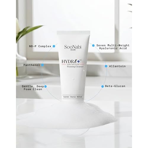 HYDR8+ 365 Daily Advanced Foaming Cleanser 150ml Gentle Hydrating Face Wash for All & Sensitive Skin | 7 Types of Hyaluronic Acid, NB-P Complex, Beta-Glucan, Panthenol | Vegan | pH Balanced