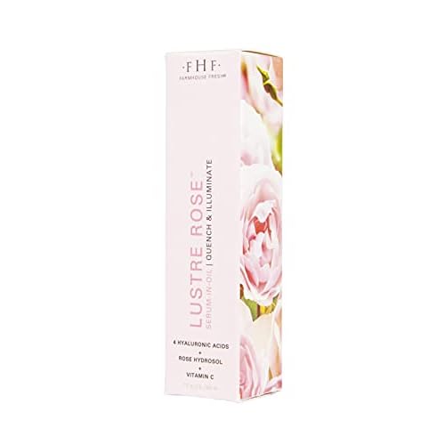 FarmHouse Fresh Vitamin C Face Serum, Hydrating Serum with Hyaluronic Acid, Lustre Rose Facial Serum-in-Oil, Moisturizer, 1 Fl. Oz