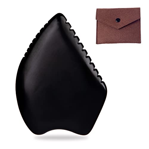 Gua Sha Facial Massage Tools, BianStone Traditional Face & Body Massage Tool, Lymphatic Drainage Face Sculpting Tool, The Newly Upgraded Unique Tooth Edge