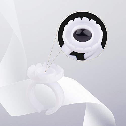 BEYELIAN Smart Glue Cups Fanning Cup Lash Glue Holder for Eyelash Extensions 2 Methods of Use 100 PCS Professional Use PP Material Harmless to Human