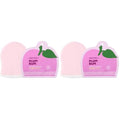 TONYMOLY Plum Bum AHA Exfoliating Bubble Mitt ? Single-Use Korean Body Scrub with Glycolic Acid, Peptides & Plum Extract for Smooth, Refreshed Skin ? 1.2 oz (Pack of 2)