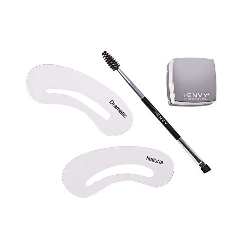 iEnvy by KISS All-In-One Brow Pomade Chocolate KBPM02 Waterproof Long Lasting Mirror Cap Stencils Included