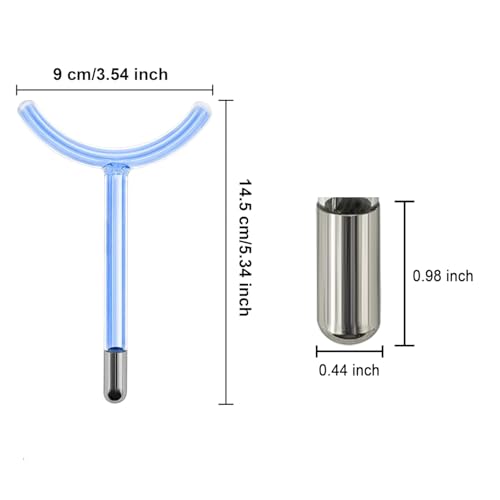 Electrode Wand Glass Tube Handheld Spare Parts Mushroom Comb Spoon Tube Point Roller Y Shape Accessory Attachment for Facial Hair Care Wand Device Instrument