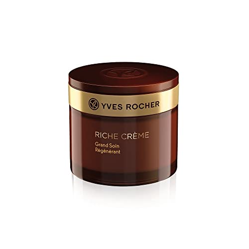 Yves Rocher Face Moisturizer Riche Cr?me Aging and Mature Skin, Day & Night Cream with precious oils, for Mature Skin + Dry skin, for smooth and healthy skin75 ml jar