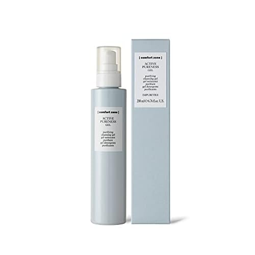 [ comfort zone ] Active Pureness Cleansing Gel, Exfoliating Face Wash, 3% Gluconolactone, Deeply Cleanses Pores, Purifies Oily Acne Prone Skin, Men & Women, Vegan, Made in Italy, 6.76 Fl Oz