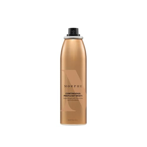 Morphe Continuous Prep & Set Setting Spray - Hydrating Setting Spray for Makeup & Skin Prep - Enriched with Ceramides and Antioxidants for a Radiant Finish (2.8 oz) (Pack of 2)