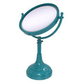 Allied Brass DM-1/2X-GLT Height Adjustable 8 Inch Vanity Top Make-Up Mirror 2X Magnification, Glokzin Teal