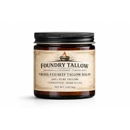 Balm - 100% Pure Grass-Fed Beef Tallow for Skin Care, Unscented, No Seed Oils, Traditionally Rendered Tallow Moisturizer for Skin - 2 oz (56 g)