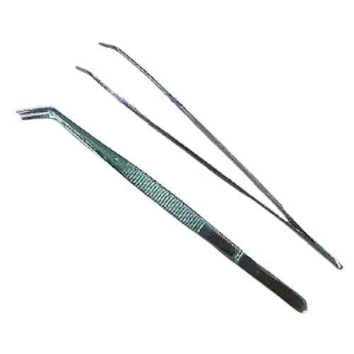 Deluxe 6" Bent Tweezers (Set of 2)