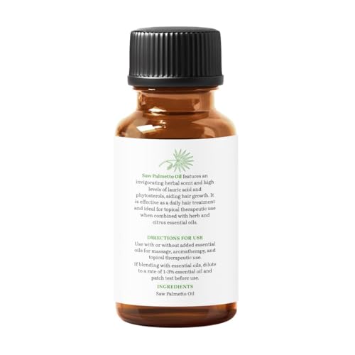 Saw Palmetto Oil - Premium Undiluted Carrier Oil (1 oz.) | for Skin, Face, Body, Hair Revitalization | Vegan & Cruelty Free