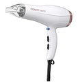 Conair Double Ceramic 1875W Hair Dryer, 3 Heat/ 2 Speed Blow Dryer, Powerful and Fast Drying, Includes Concentrator, Cool Shot Button, Removable Filter, White, Travel hair dryer