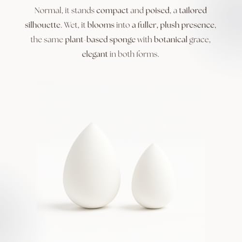 Pearl Beauty Sponge - Plant-Based, Eco-Friendly, Cruelty-Free, Dye-Free & Latex-Free Blender, Biodegradable & Natural Makeup Sponge, Makeup Blender, Perfect for Liquid & Powder (3 Count)