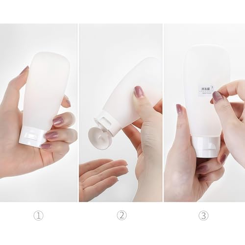 12PCS 150ml / 5oz Clear Refillable Empty Plastic Squeeze Soft Tubes With Flip Cap Makeup Containers Sample Packaging Jars Bath Containers Portable Bottle