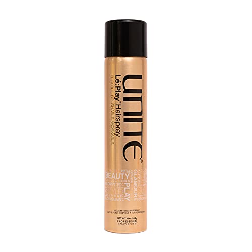 UNITE Hair - L?:Play Hairspray ? Flexible Light to Medium Hold Styling Spray ? Brushable, Non-Flaking with Natural Satin Finish ? Thermal Protection ? 10 Oz
