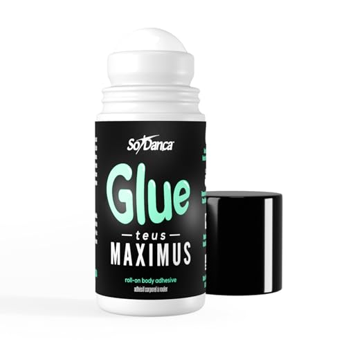 So Danca Glue-teus Maximus Roll-On Body Adhesive ? Hypoallergenic, Sweat-Resistant Body Glue for Dancers, Costumes, Cosplay, Stagewear, Leotards & Pageants